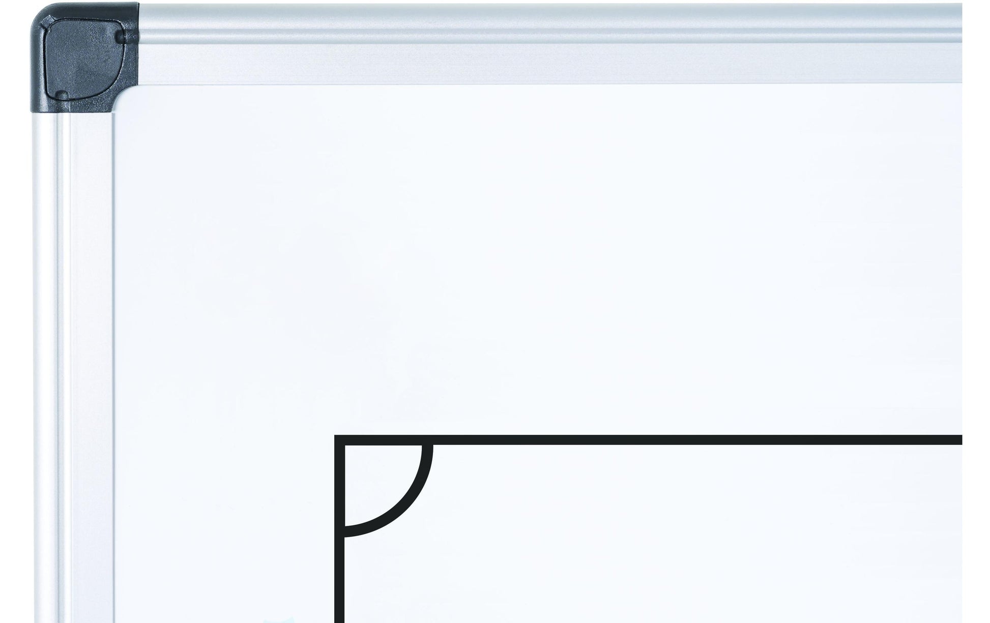 Bi-Office Whiteboard – 90 × 60 cm, lackierter Stahl, magnetisch, Fussballfeld, Wandmontage