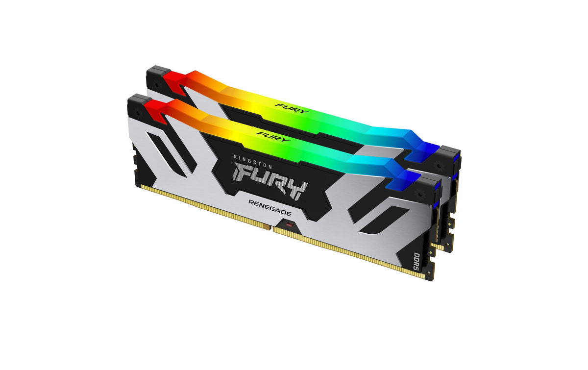 Kingston Technology Kingston FURY Renegade RGB Silber – DDR5 Kit – 48 GB (2×24 GB), 8000 MT/s, CL38, 1.4 V, 288-Pin