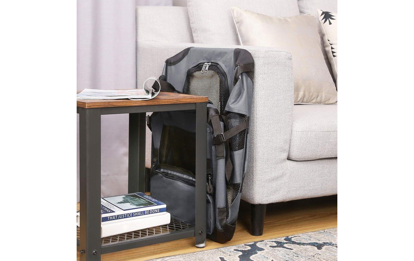 Feandrea Transportbox – herausnehmbarer Boden, belüftet – für Katze, Hund, Kleintier – 70×52×52 cm – grau