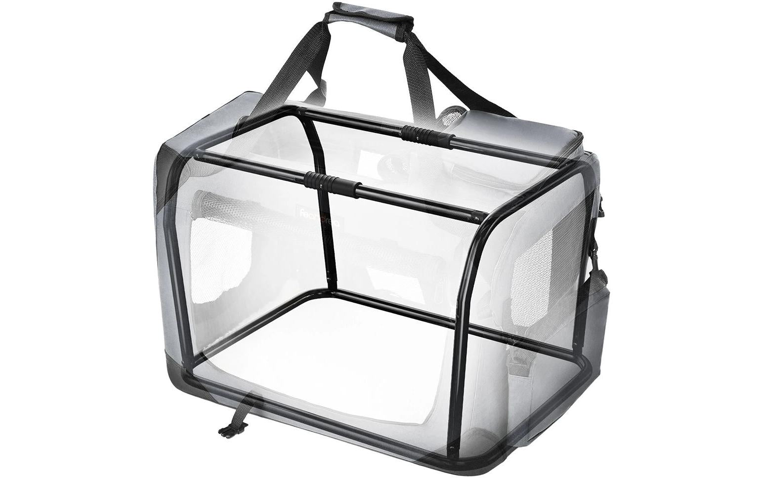 Feandrea Transportbox – bis 11 kg, herausnehmbarer Boden – für Hund, Katze – 60 × 42 × 42 cm – grau