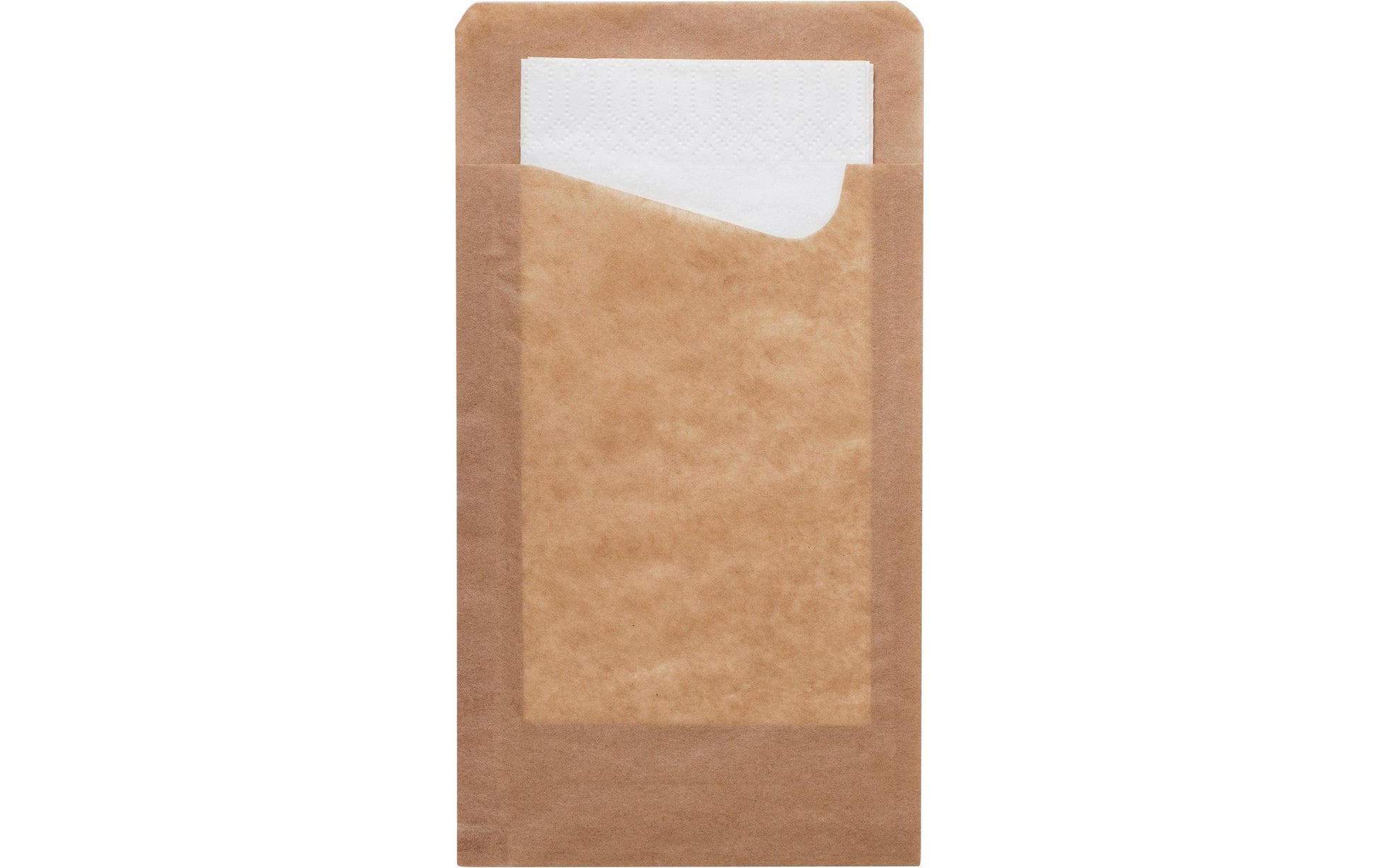 BioPak Servietten – 11,3 × 21 cm – Papier, braun – 350 Stk.