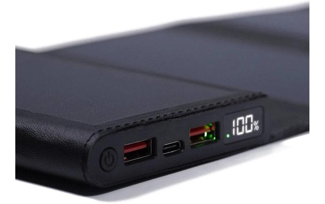 Sunslice Powerbank 10000 mAh, PD 18 W, 1× USB-C, Solarpanel 8 W, Blau
