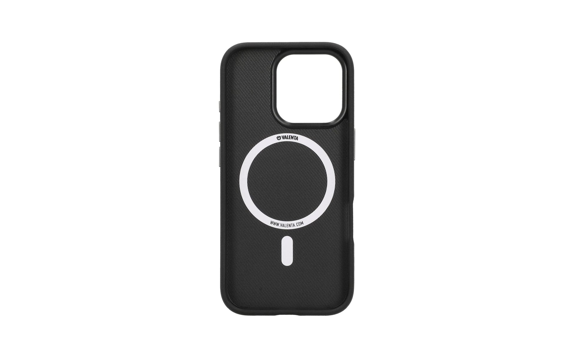 Valenta Backcover Style – für Apple iPhone 16 Pro – schwarz – Kunstleder, MagSafe-kompatibel