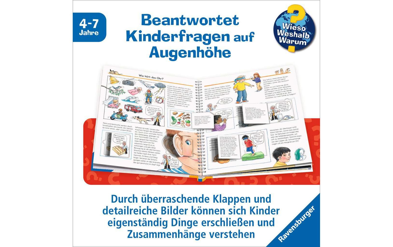 Ravensburger Buch – WWW: Experimentieren mit allen Sinnen, Spiralbindung, 16 Seiten, Deutsch, ab 4 Jahren