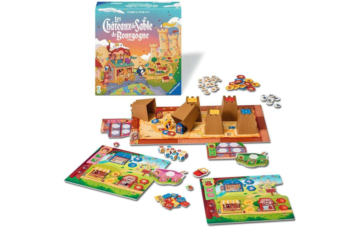 Ravensburger Sandcastles of Burgundy - Strategiespiel, 2-4 Spieler, ab 5 Jahren, 20 Min., FR