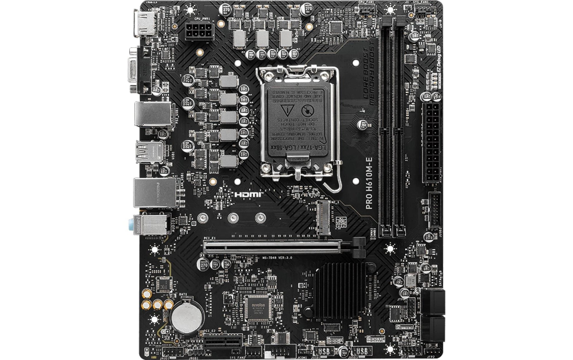 MSI PRO H610M-E – Mainboard – LGA 1700, Intel H610, mATX, DDR5, 96 GB
