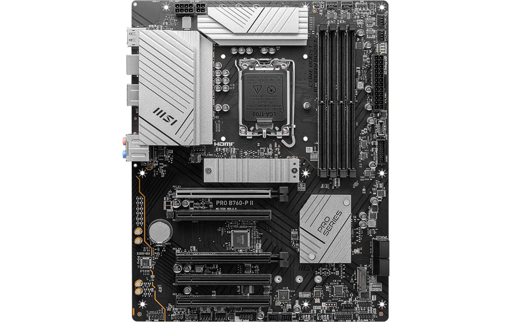 MSI PRO B760-P II – Mainboard – LGA 1700, Intel B760, ATX, DDR5