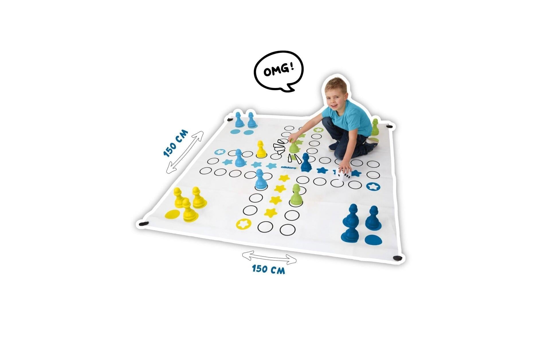 Alldoro Ludo XXL – Brettspiel, ab 3 Jahren
