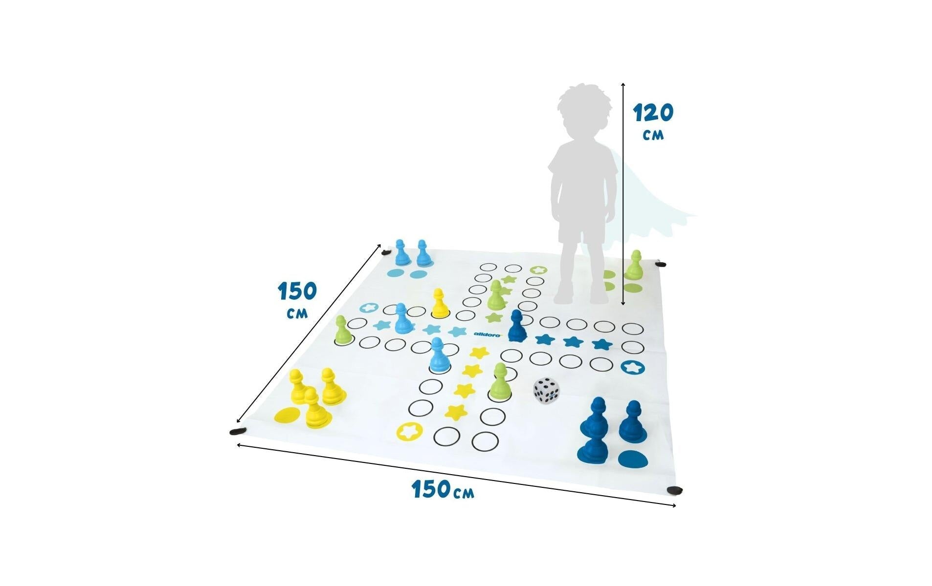 Alldoro Ludo XXL – Brettspiel, ab 3 Jahren