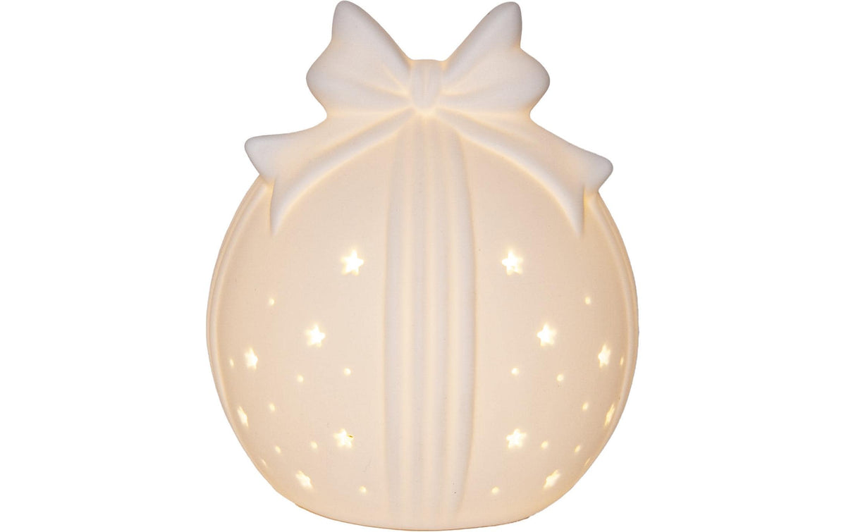 Star Trading Tischleuchte Rozy – 11 × 9 × 9 cm, 0,3 W, Warmweiss, Batteriebetrieb, 2× AAA, Weiss/Pink