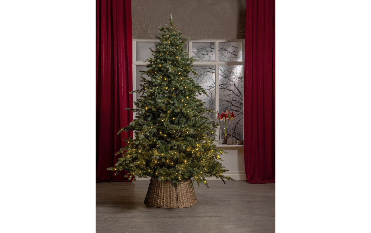 Star Trading Dekorative Aussen-Weihnachtsbaumleuchte – 3,5 W – Warmweiss, 3300 K – IP44 – Netzbetrieb – Grün, PVC