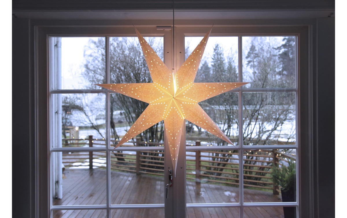 Star Trading Deckenleuchte Papierstern Sensy – Ø 100 cm, Gold, E14-Fassung, Leuchtmittel exkl.