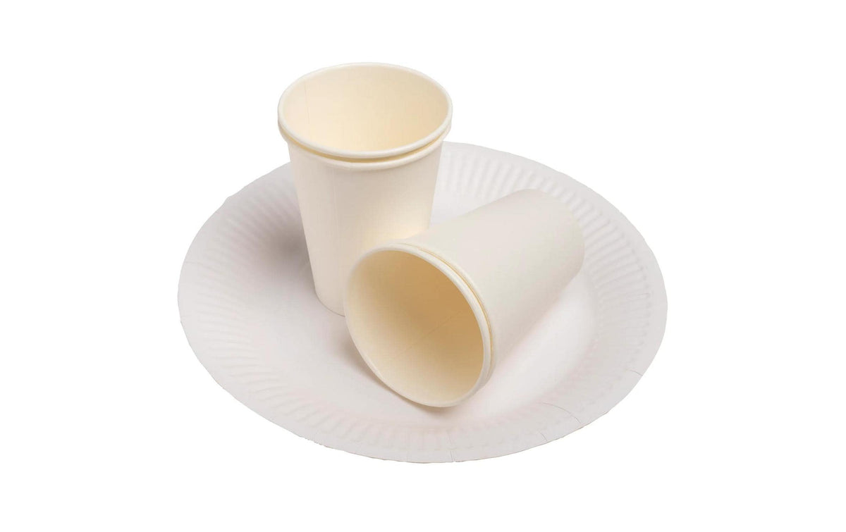 PRONAPPE Teller, Papier/Karton – Ø 23 cm, weiss – FSC – 50 Stk.