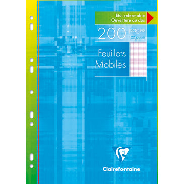 Clairefontaine Ringbucheinlagen – A4 – Séyès 8 × 3 mm – 90 g/m² – 100 Blatt – PEFC
