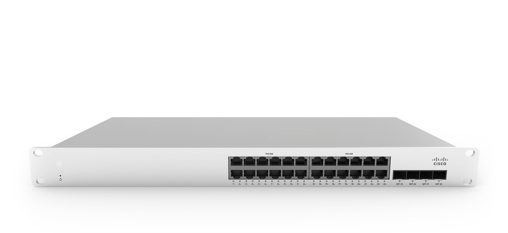 Cisco Meraki MS210-24P – Managed L2 Switch – 24× 1G, 4× SFP, PoE+, PoE-Budget 370 W, 1U
