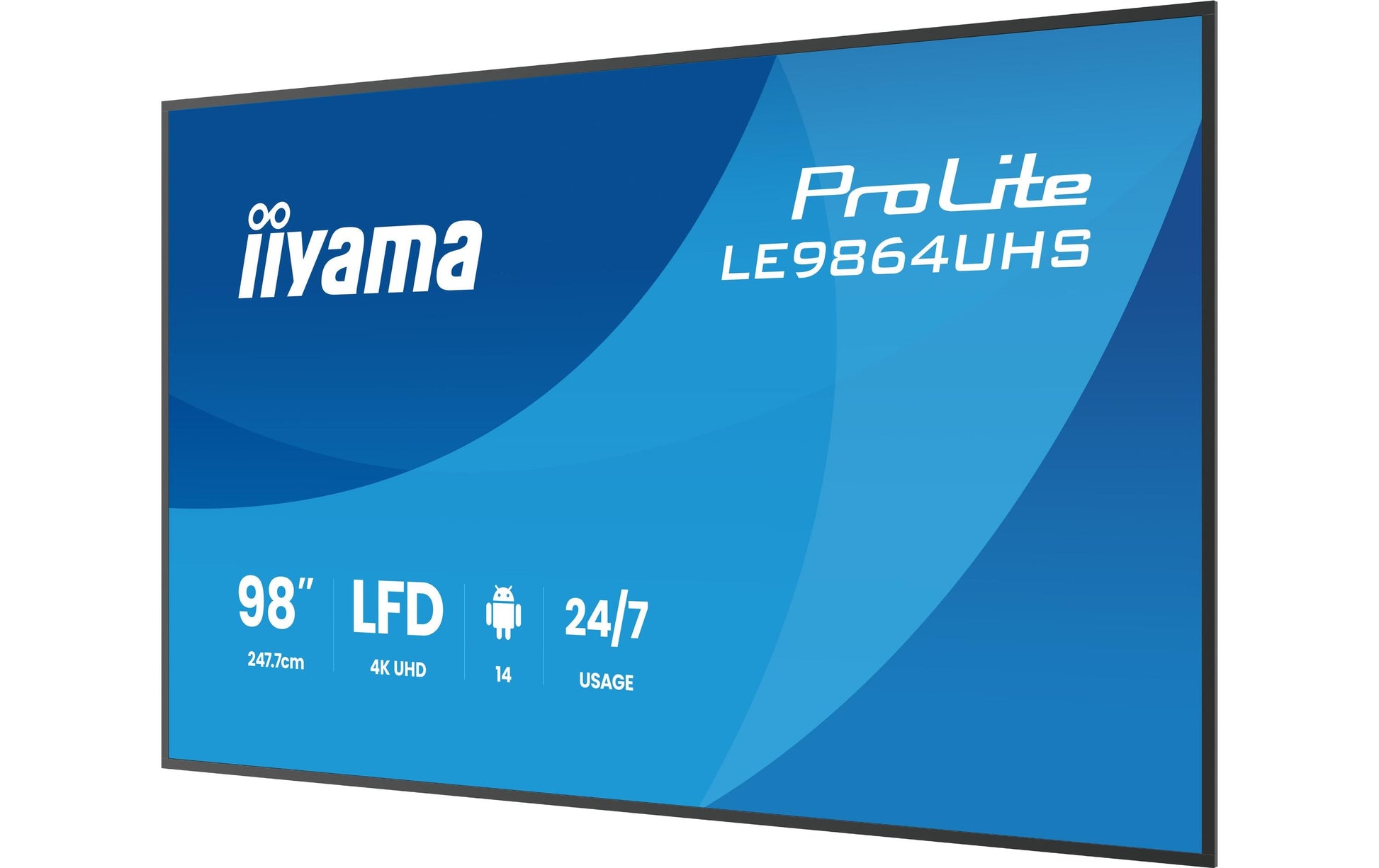 iiyama LE9864UHS-B1AG – Signage-Display, 98", Ultra HD 4K, 500 cd/m², 24/7