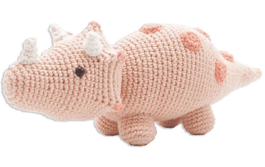 Hardicraft Häkelset Triceratops Orange Set – 24 cm