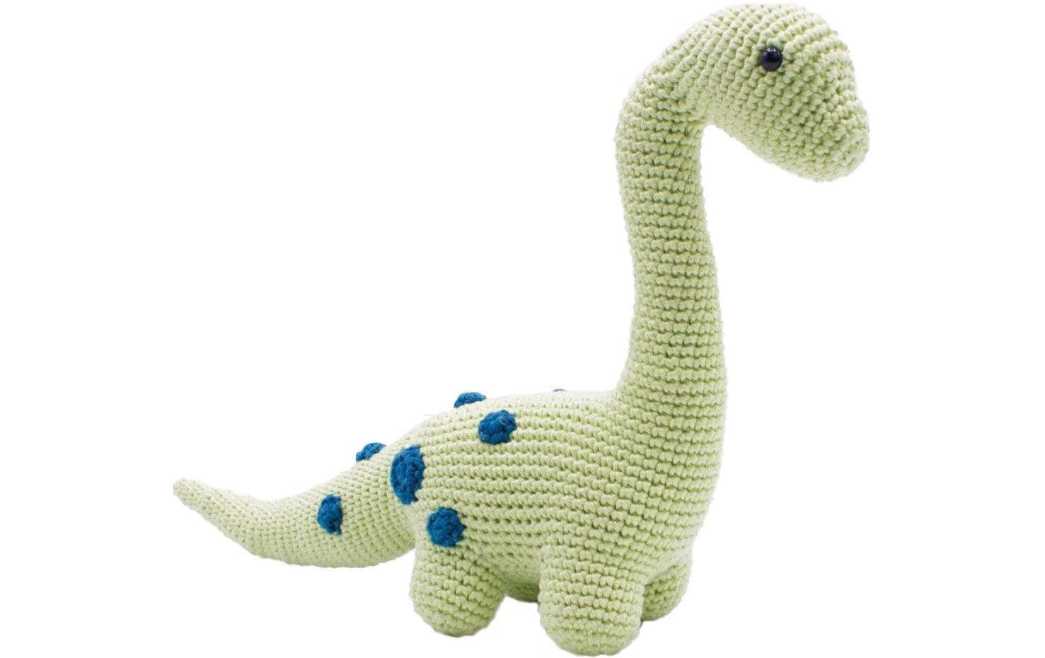 Hardicraft HC-40SM08 Häkelset Dino Brontosaurus – ca. 20 cm×27 cm, Blau, Hellgrün, 100% Baumwolle, Nadel 2,5 mm