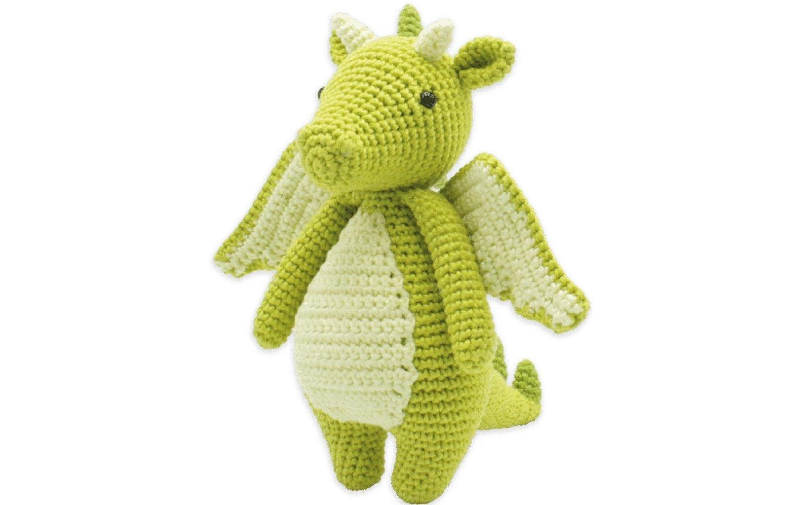 Hardicraft Häkelset für Kinder – Drache Doris – 18 cm – Mehrfarbig
