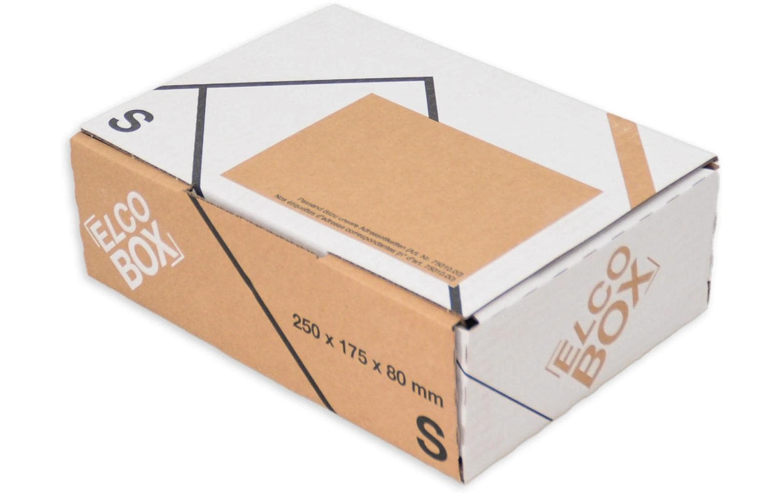 Elco Versandbox, braun – 260 × 190 × 90 mm