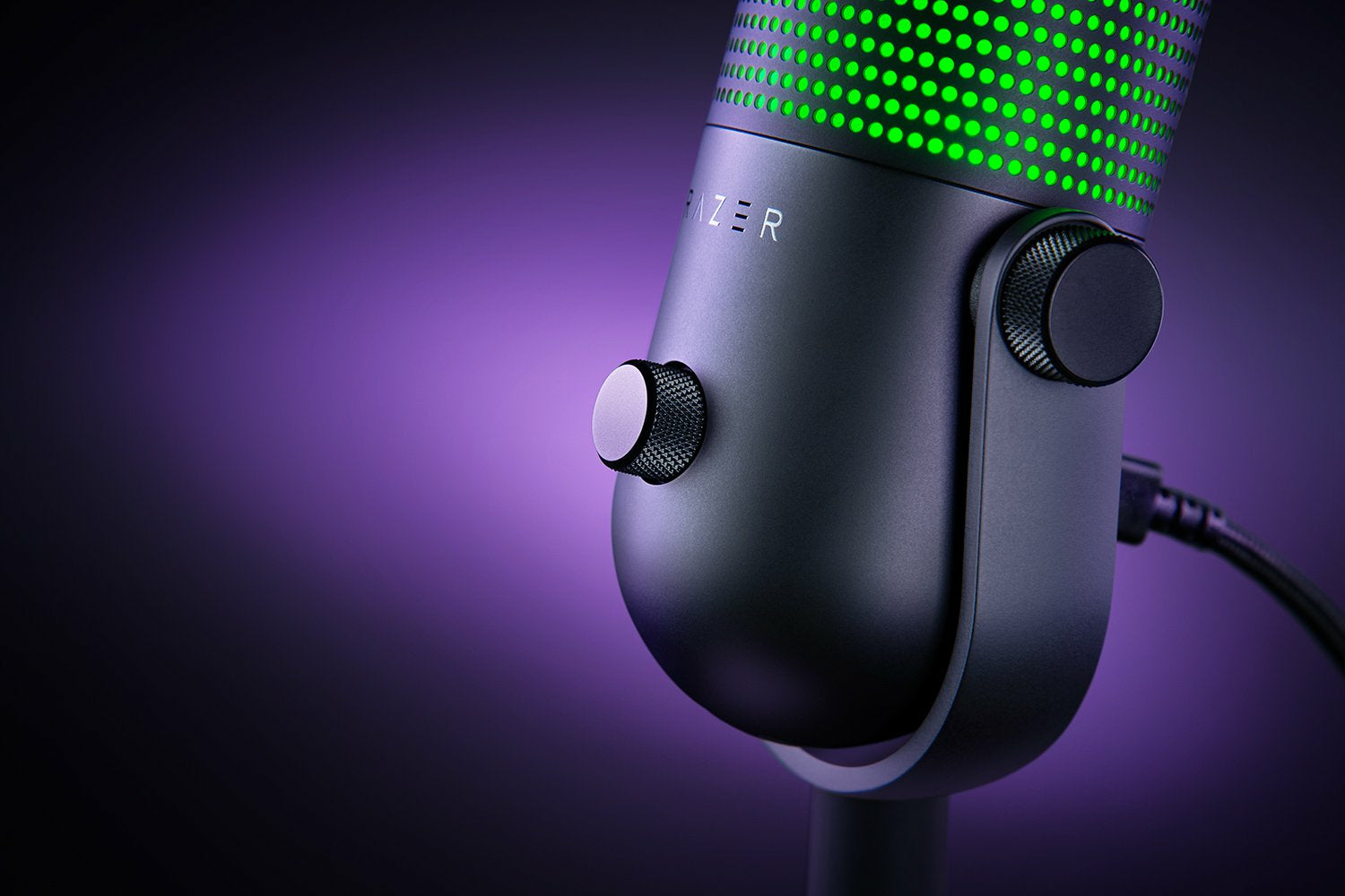 Razer Seiren V3 Chroma Tischmikrofon – USB-C, Kabelgebunden, Superniere, 24 Bit/96 kHz, Schwarz