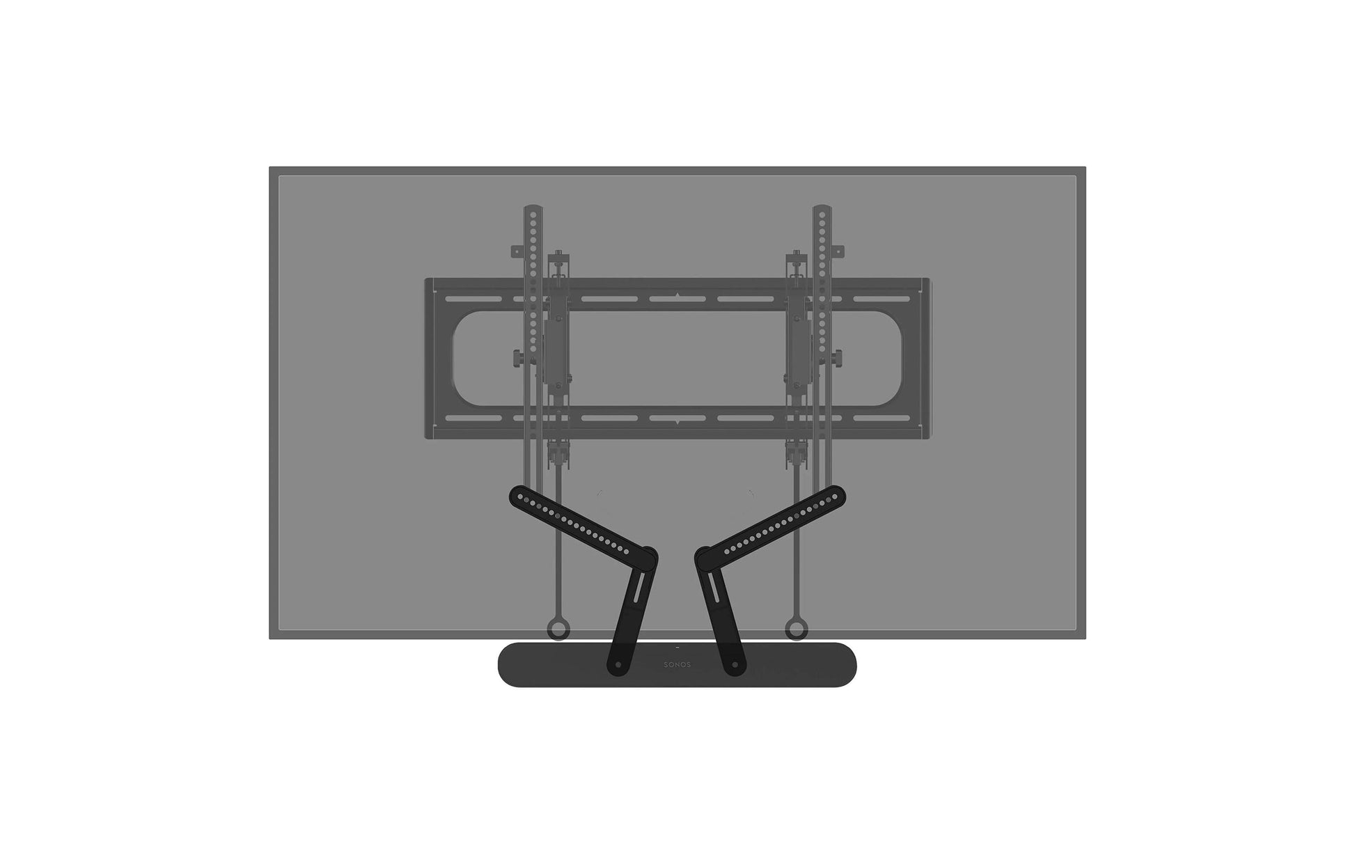 SANUS WSSAFM1-B2 – Wandhalterung, neigbar, bis 2,3 kg, für Sonos Ray, schwarz