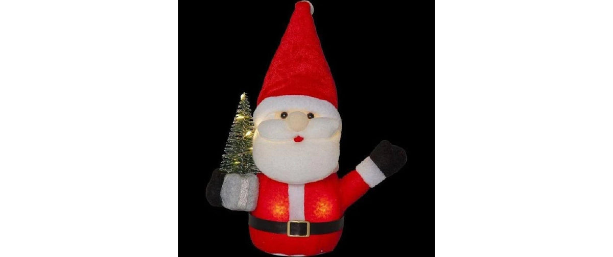 Star Trading Joylight Dekorationsfigur – 26 × 18 × 9 cm – Akku, 9 LEDs, Warmweiss, Rot