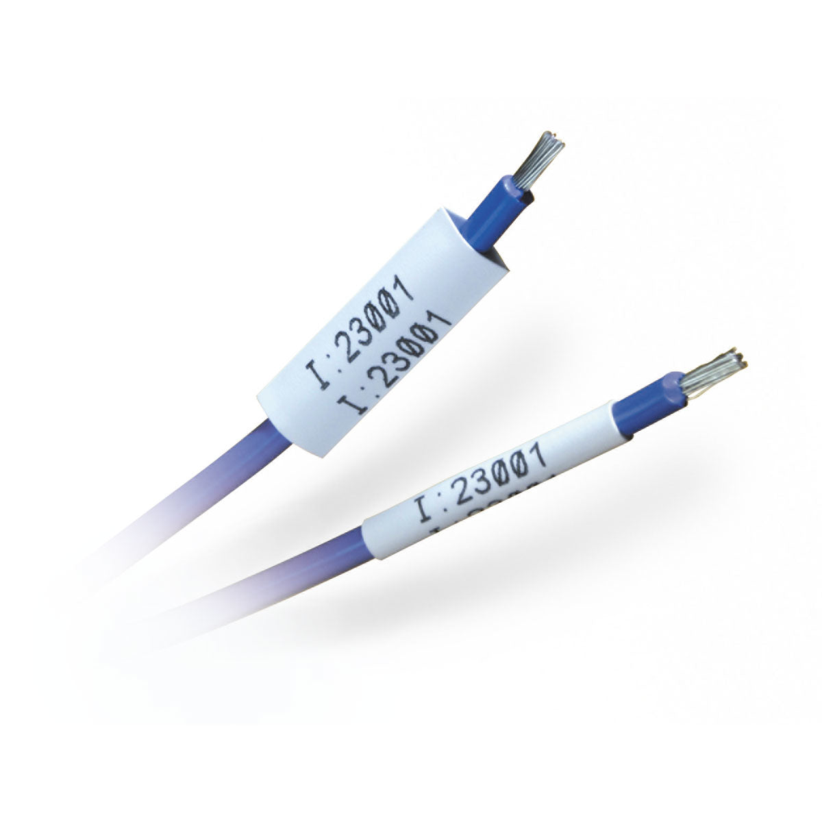 Brady PermaSleeve Schrumpfschlauch – Schwarz auf Weiss – Ø 6,4 mm × 2,13 m, Polyolefin – für Brady BMP21/M211