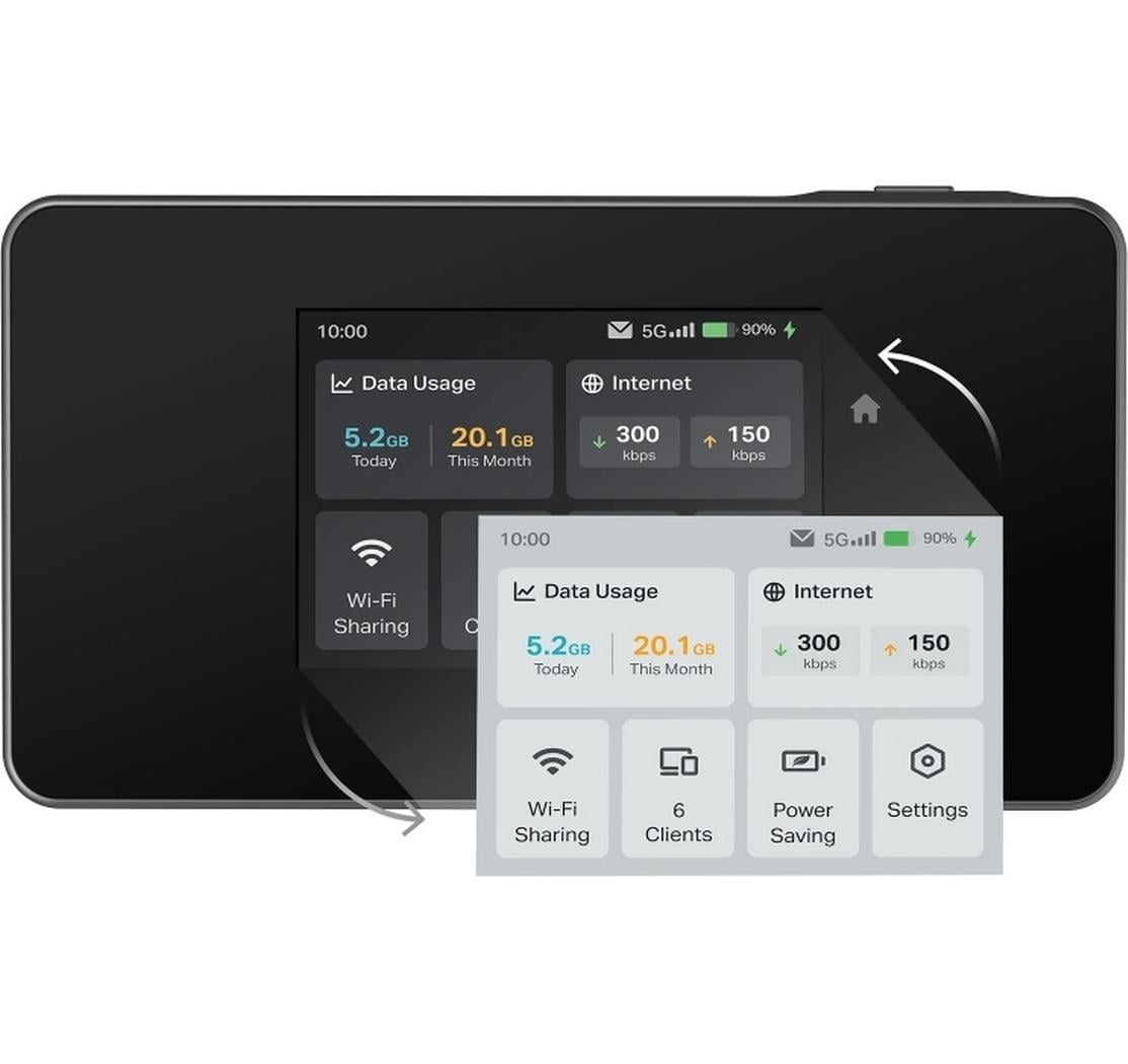 TP-Link M8550 – Mobiler 5G-Hotspot, Wi-Fi 6, Dual-Band (2,4/5 GHz), 2880 Mbit/s, 4680 mAh, SIM-Slot