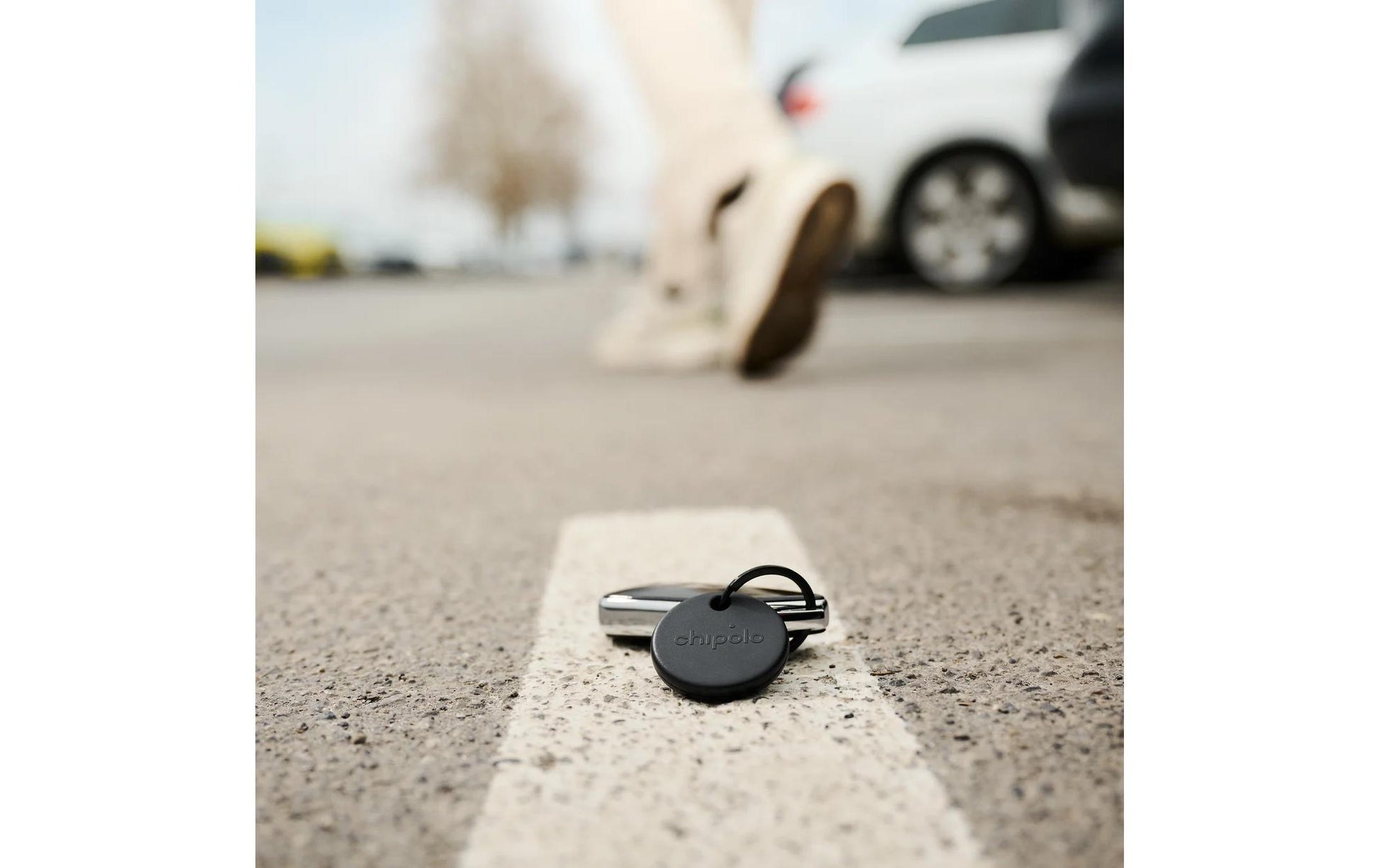 Chipolo POP – Bluetooth-Tracker – für Apple Wo ist? – IP55, 90 m Reichweite – Schwarz