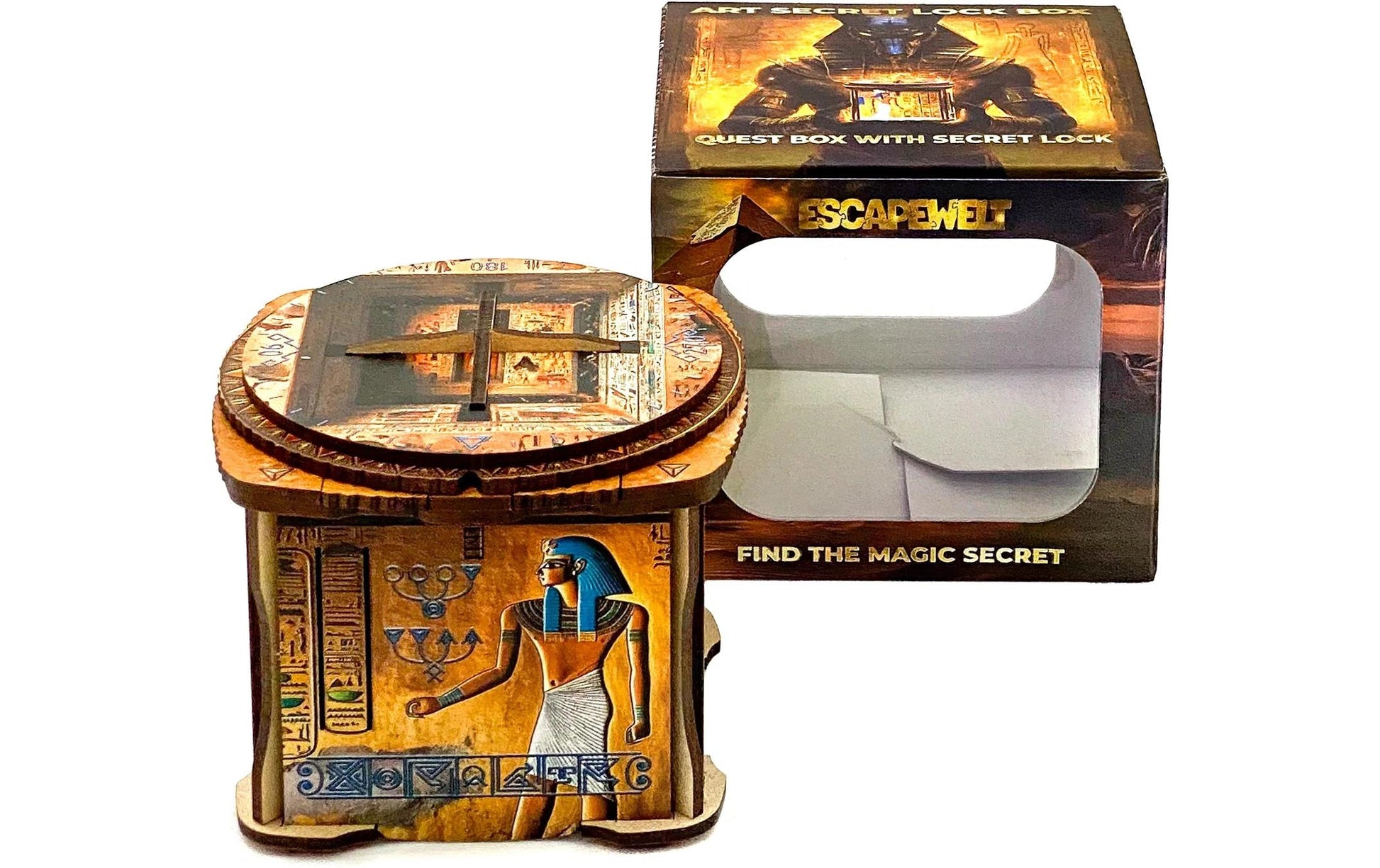 EscapeWelt Art Secret Box The Lock – Knobelbox, 1–2 Spieler, ab 14 Jahren, DE/EN/FR