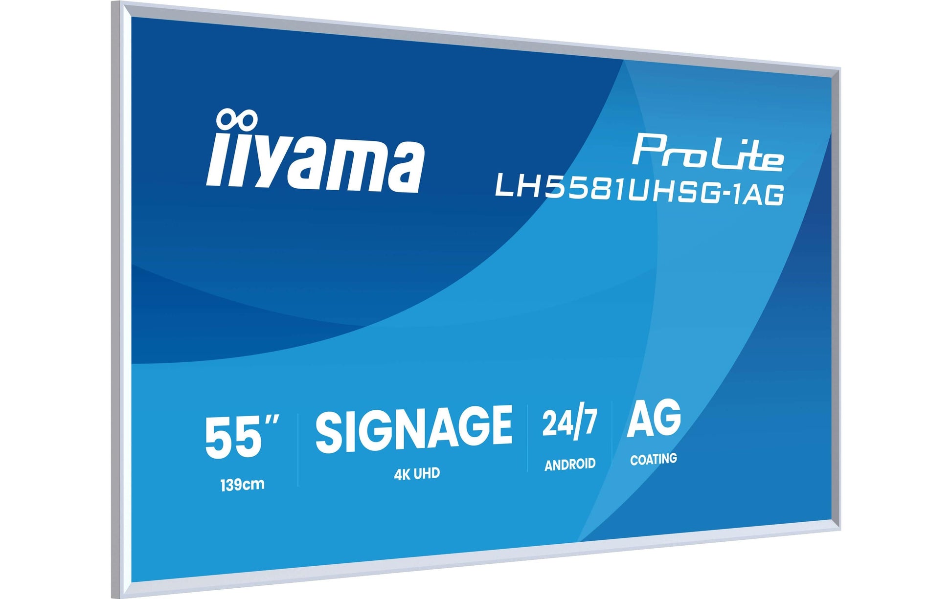 iiyama Gallery Line – Signage-Display, 55", Ultra HD 4K, 500 cd/m², abnehmbarer weisser Rahmen