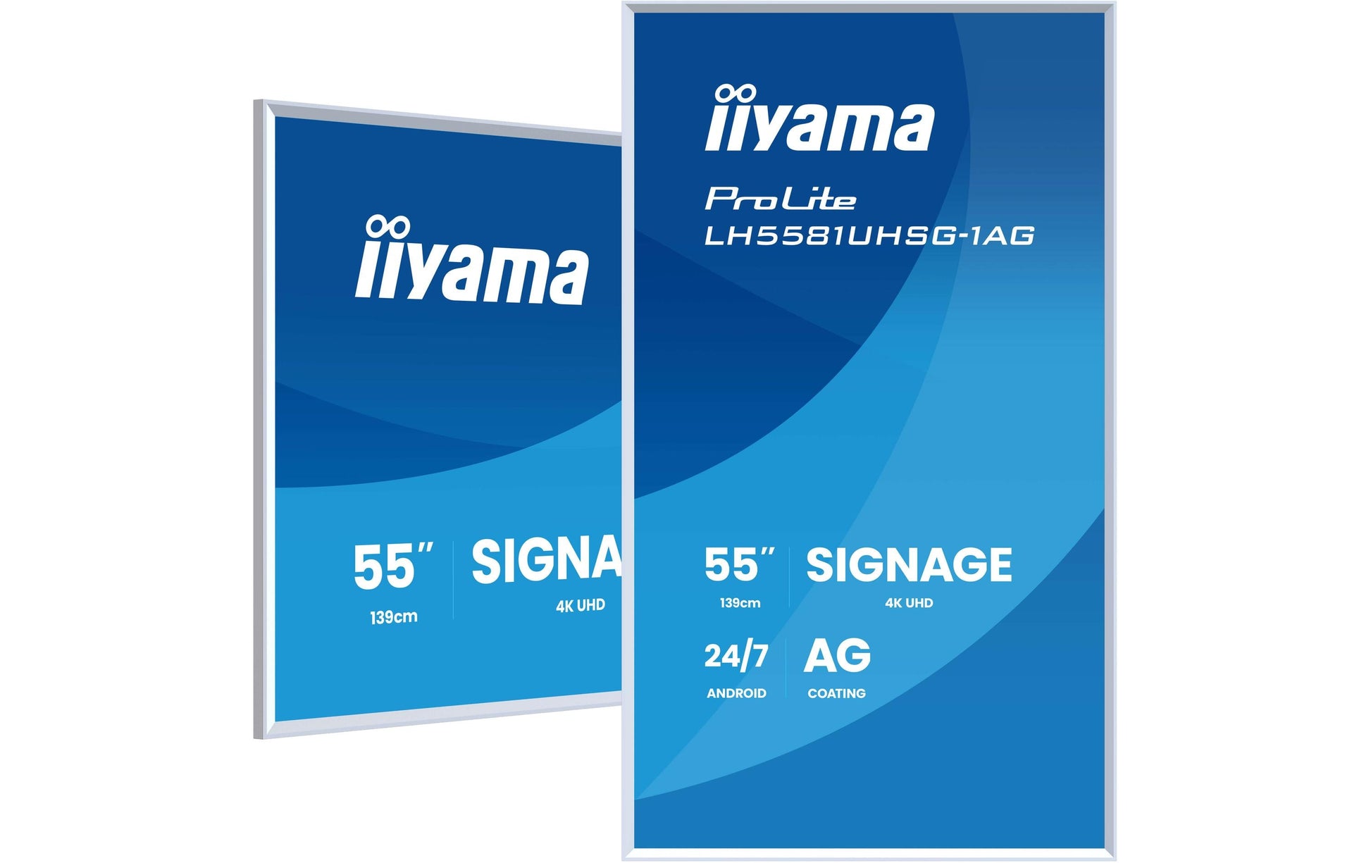 iiyama Gallery Line – Signage-Display, 55", Ultra HD 4K, 500 cd/m², abnehmbarer weisser Rahmen