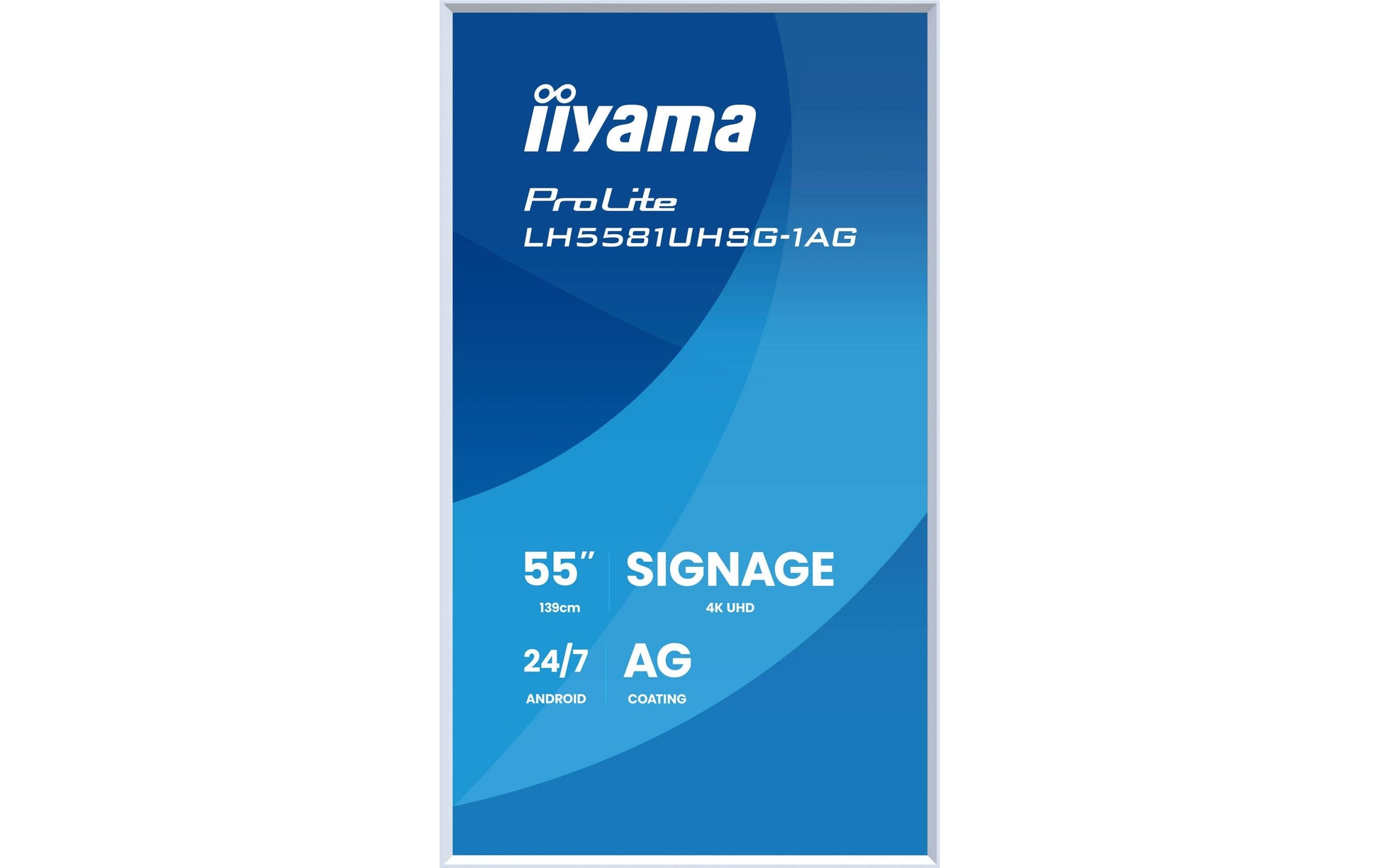 iiyama Gallery Line – Signage-Display, 55", Ultra HD 4K, 500 cd/m², abnehmbarer weisser Rahmen