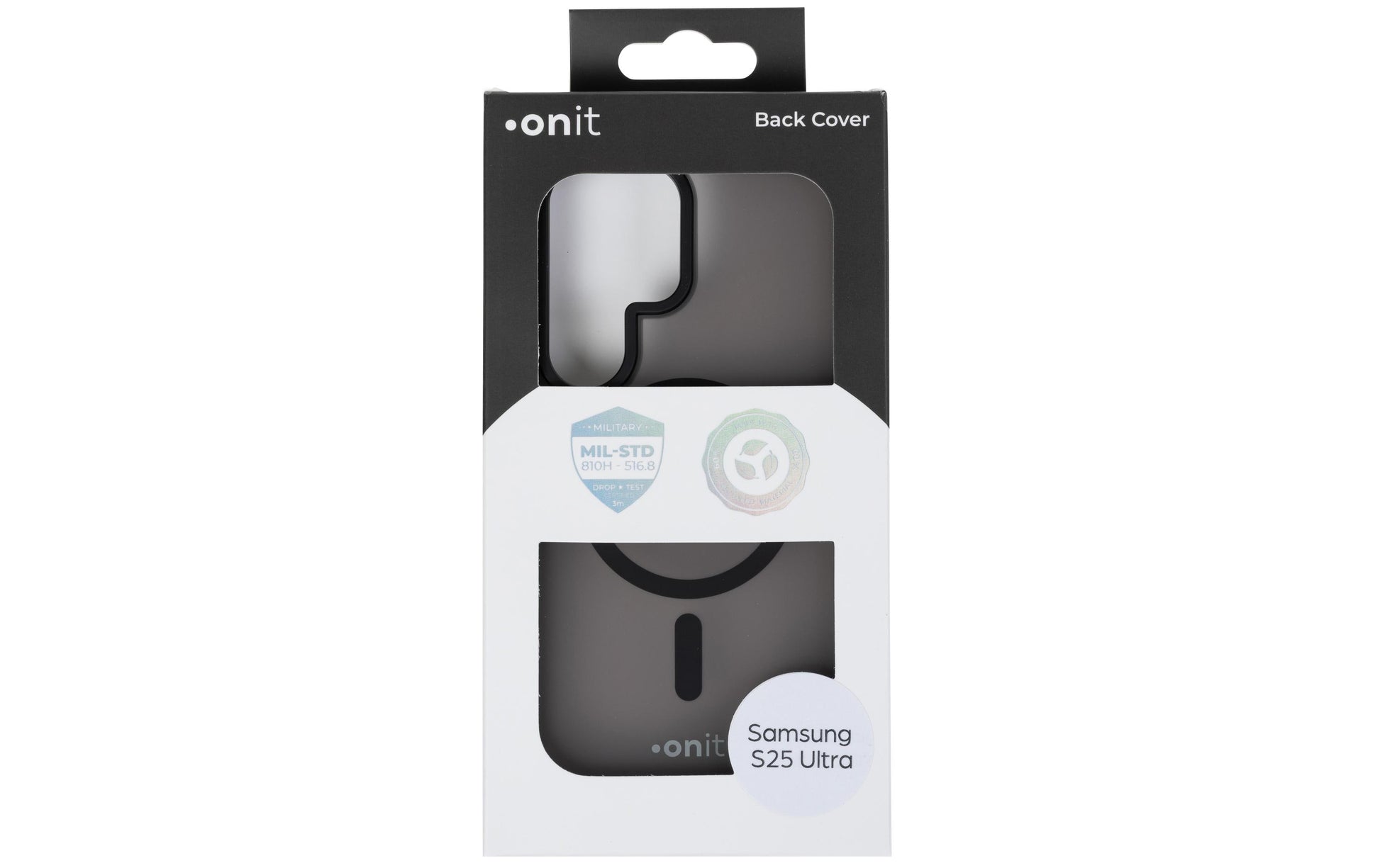 ONIT Backcover – für Samsung Galaxy S25 Ultra, MagSafe, PC+TPE+TPU, Schwarz matt, bis 3 m sturzsicher
