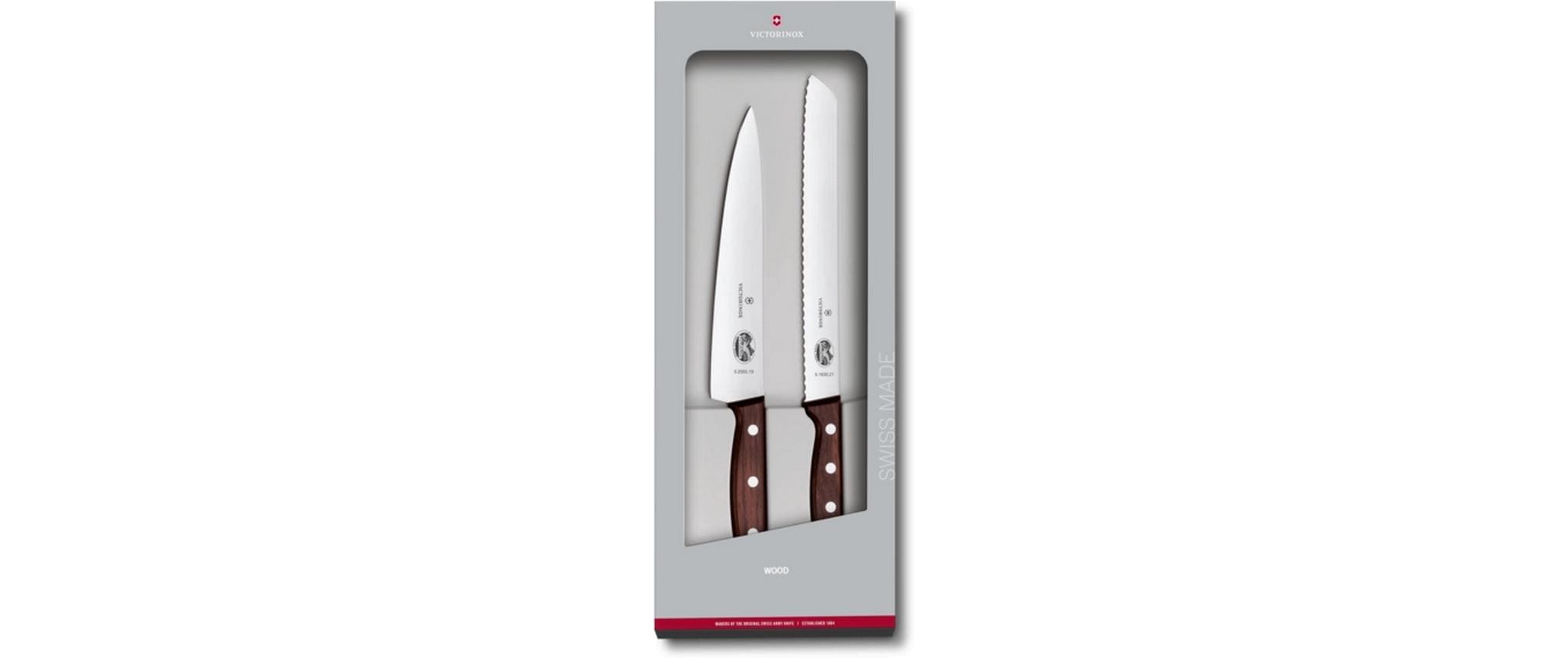 Victorinox Tranchiermesser – Edelstahl, Wellenschliff, 41,5 cm, Braun