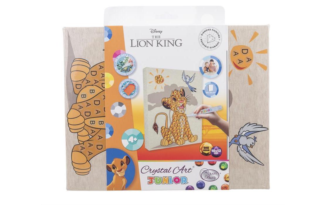 CRAFT Buddy Crystal Art Junior Simba – Diamond Painting Set – 20 × 25 cm – ab 4 Jahren