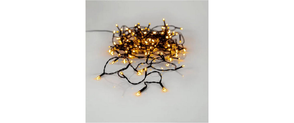 Star Trading Lichterkette – 12,6 m – Warmweiss – Netzbetrieb – 180 LEDs – Grün