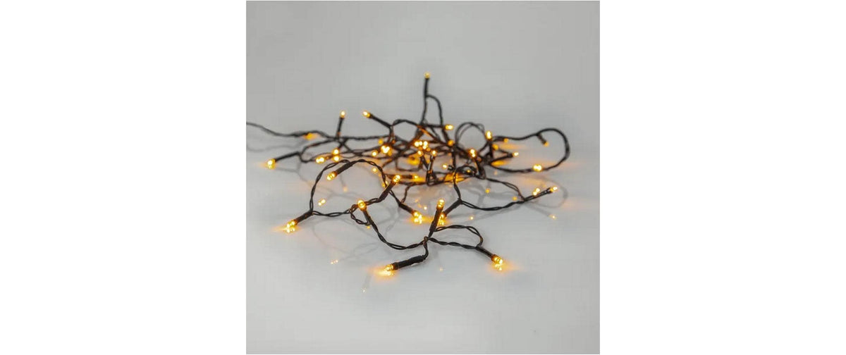 Star Trading Lichterkette – 2,8 m, 40 LEDs, Warmweiss, Netzbetrieb, Grün