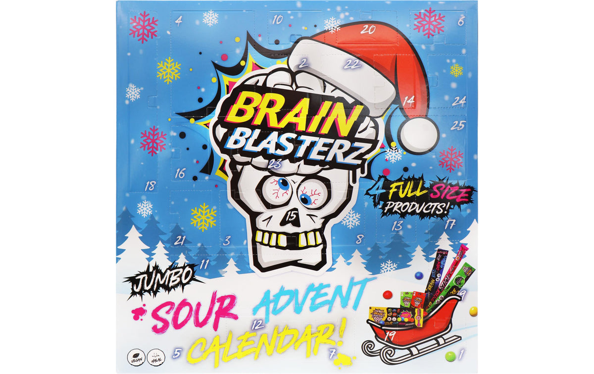 Brain Blasterz Jumbo Adventskalender – Schokolade & Süsses – 306 g
