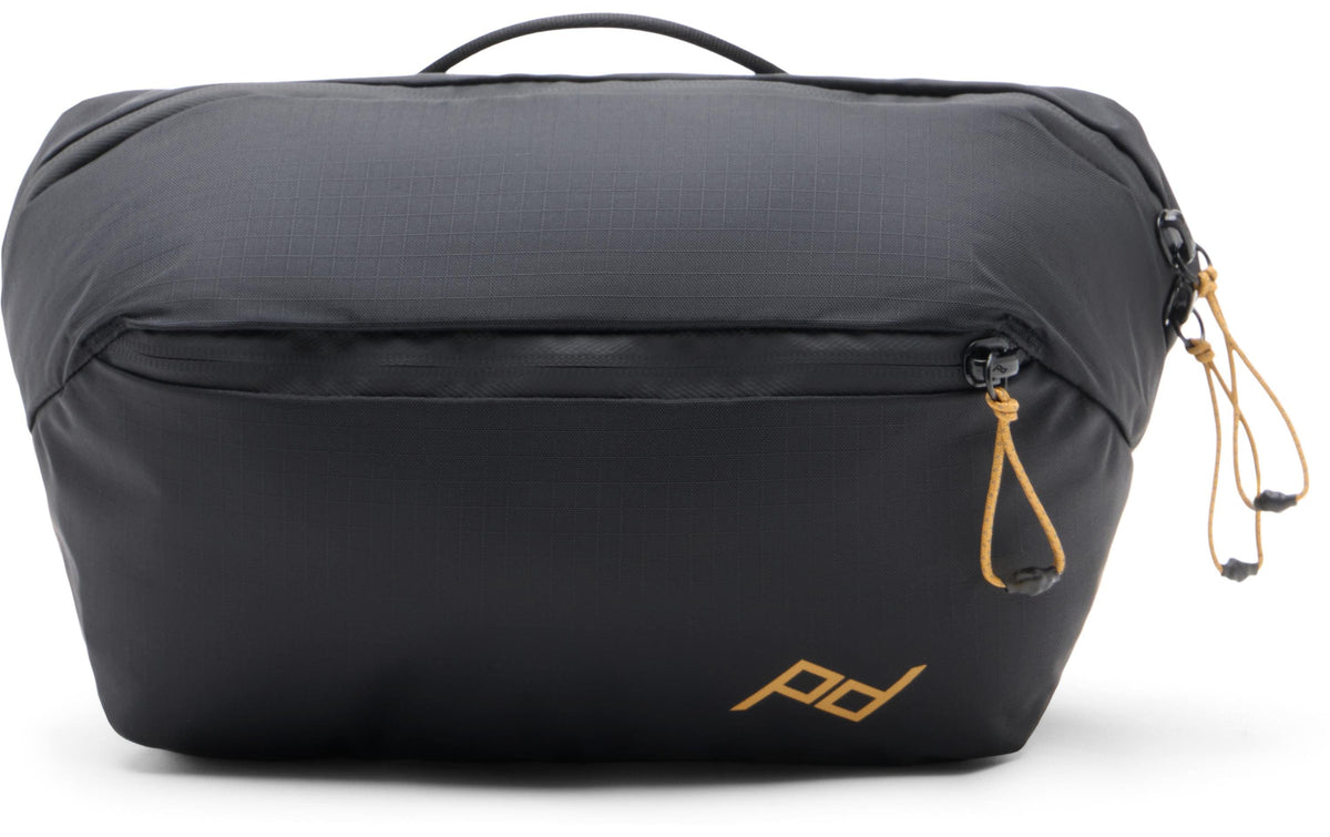 Peak Design Outdoor Sling 4L Kamera-Tasche – Reissverschluss, Zubehörfach, Handgriff & Schulterriemen – Schwarz