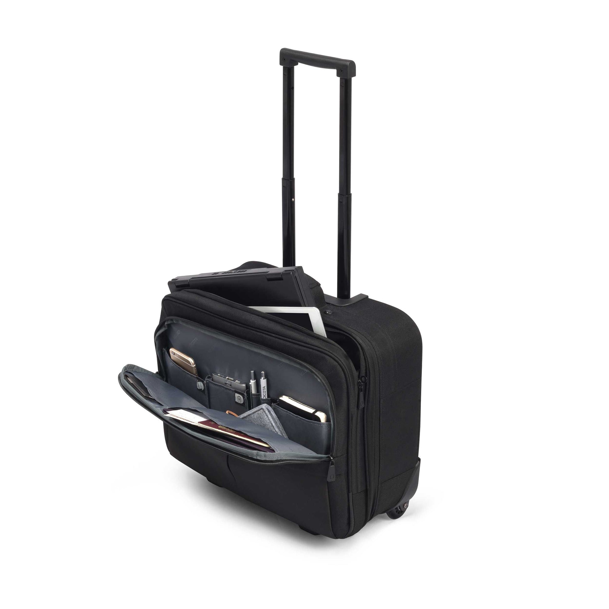 DICOTA SCALE Notebook-Tasche bis 15,6" – abschliessbares, gepolstertes Notebookfach – Schwarz