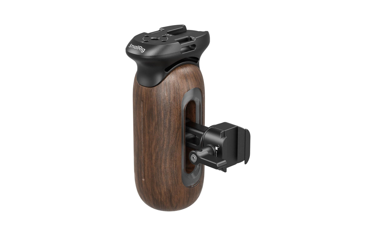 SmallRig Holzseitengriff Kameragriff – 15 kg, 1/4", Aluminium/Holz – Schwarz/Braun