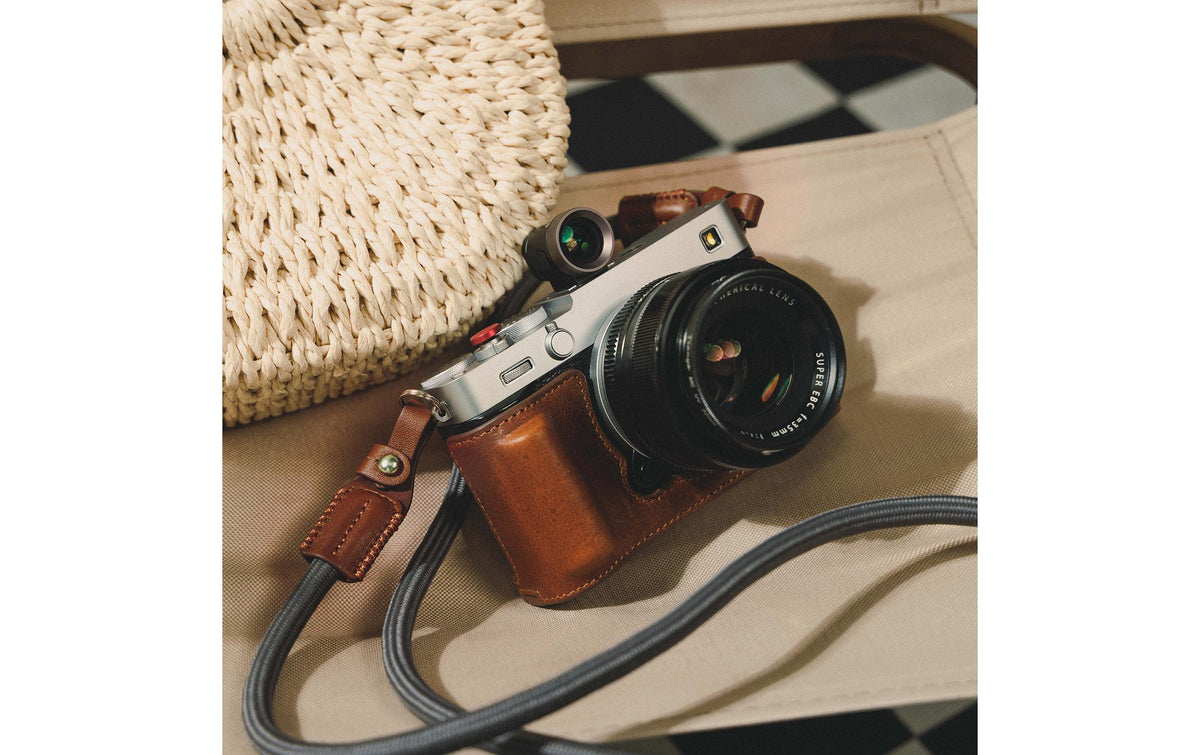 SmallRig 5449 Kamerahülle – Leder, Aluminium, Nylon – für Fujifilm X-E5 – Braun