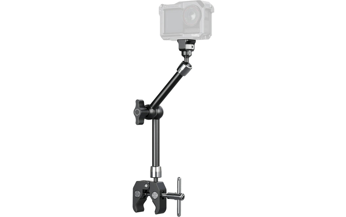 SmallRig 5311 Magic Arm Kamerahalterung – Klemme, 360° drehbar, Aluminium – für alle Marken – Schwarz/Silber