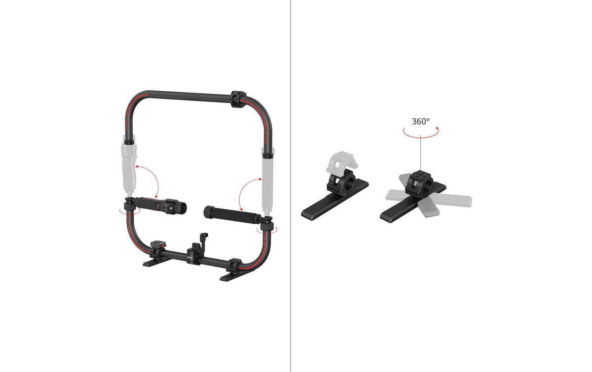 SmallRig 4328 Handkamerastabilisator – für DJI RS 2, DJI RS 3 Pro, DJI RS 4 und andere – Schwarz