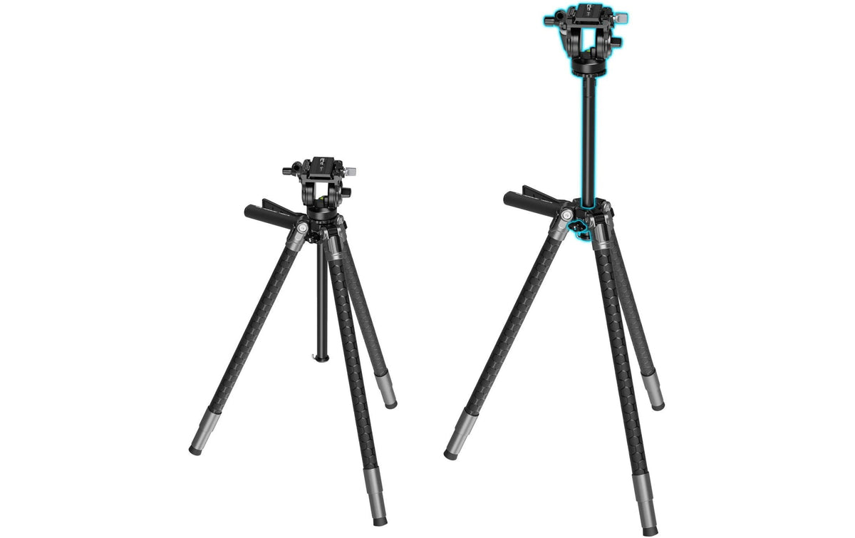 SmallRig TRIBEX SE Dreibeinstativ – bis 168 cm – 15 kg – Videokopf, 1/4" – Schwarz