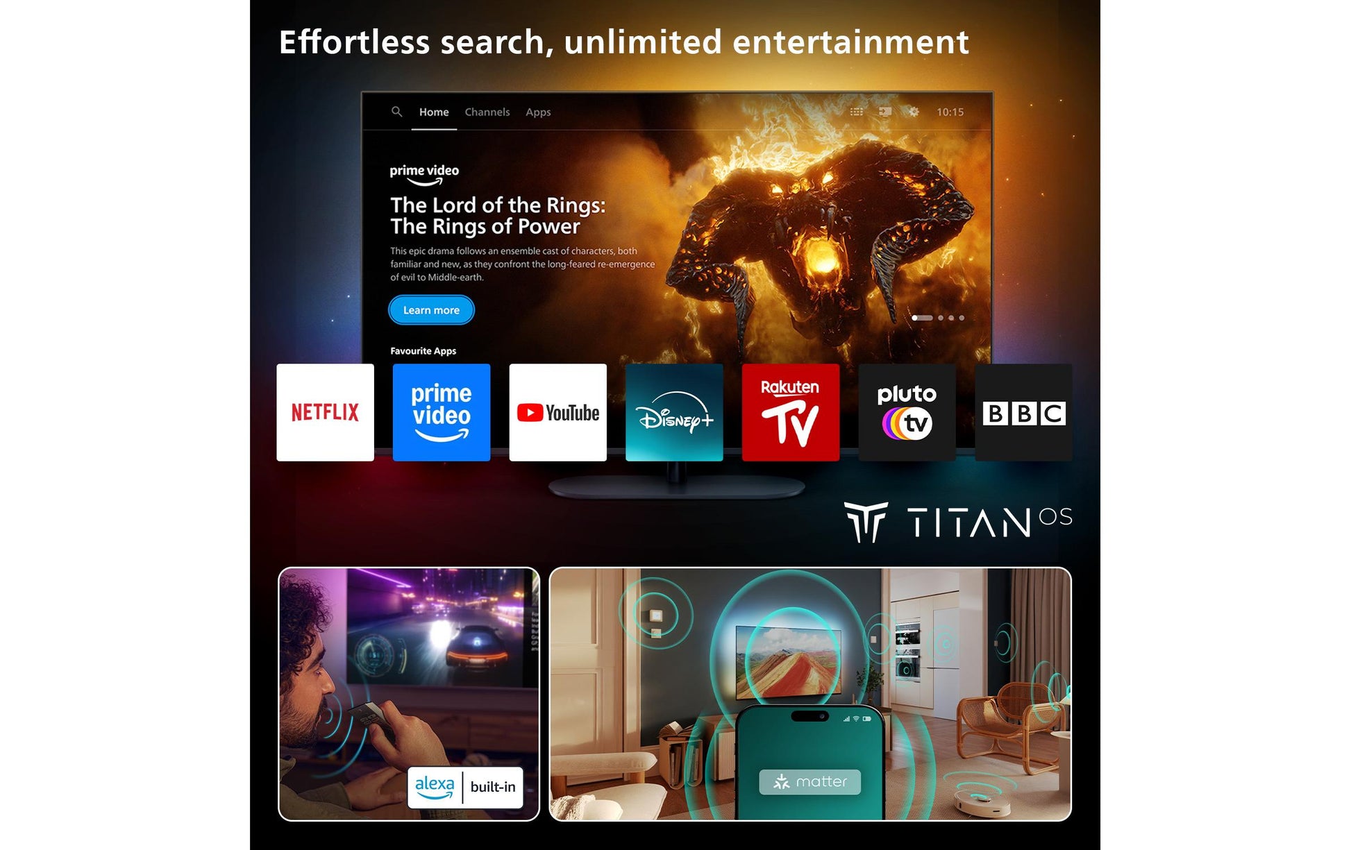 Philips 43PUS8500/12 – 43" QLED UHD 4K, Titan OS, Ambilight (2025)