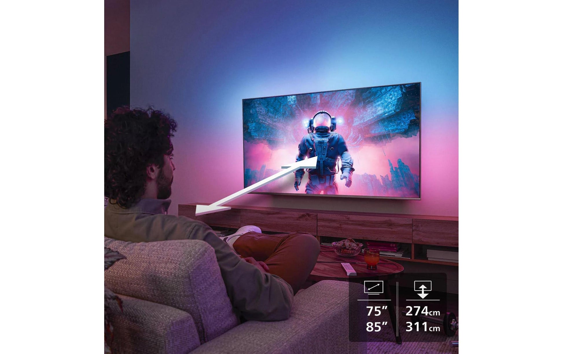 Philips 75PUS9000/12 The One – 75" QLED UHD 4K, Titan OS, Ambilight (2025)