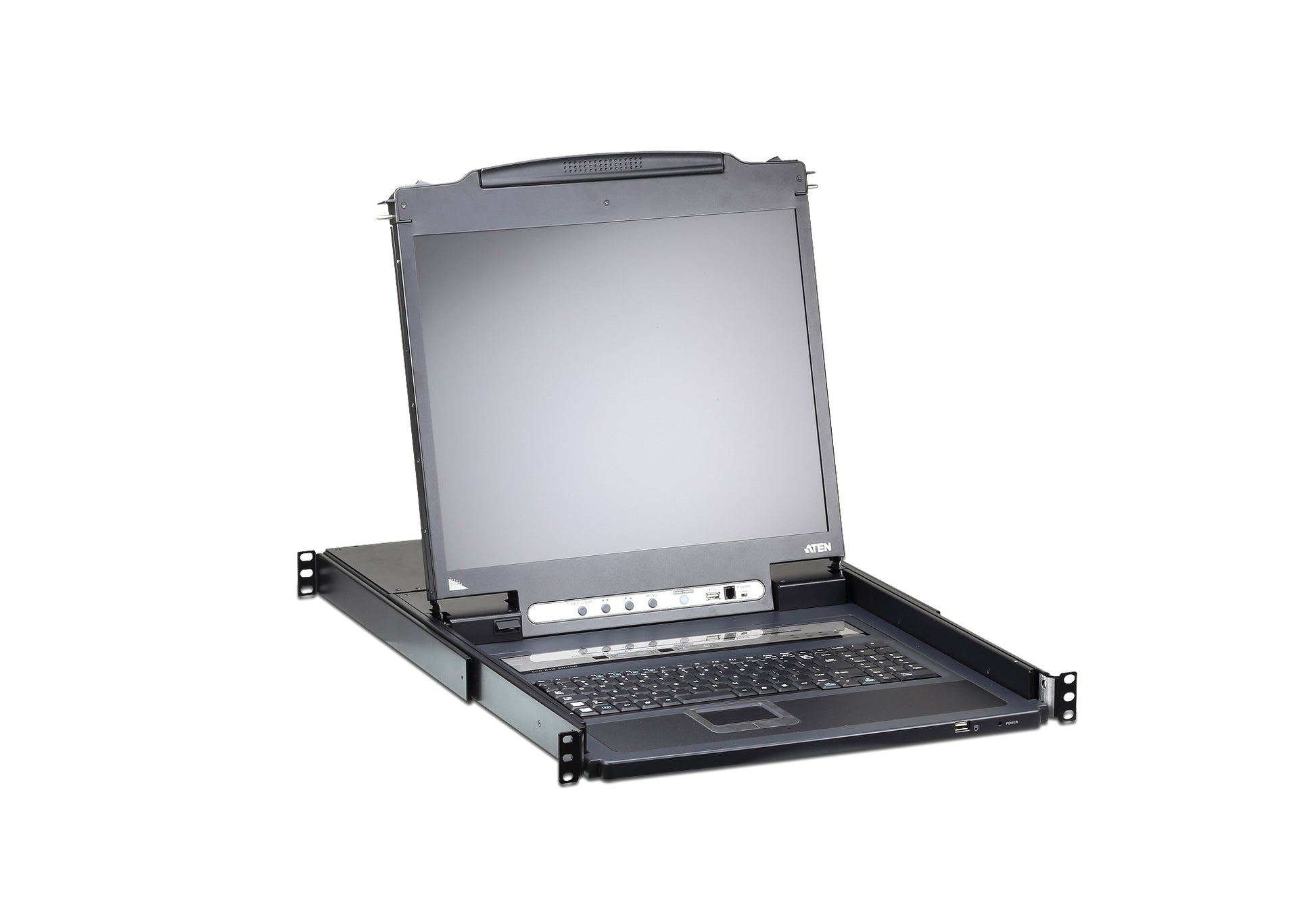 ATEN CL5716iM – KVM-Switch – 16×VGA, 17" (43,2 cm) LCD, 1U, US-Tastatur, IP-Zugriff